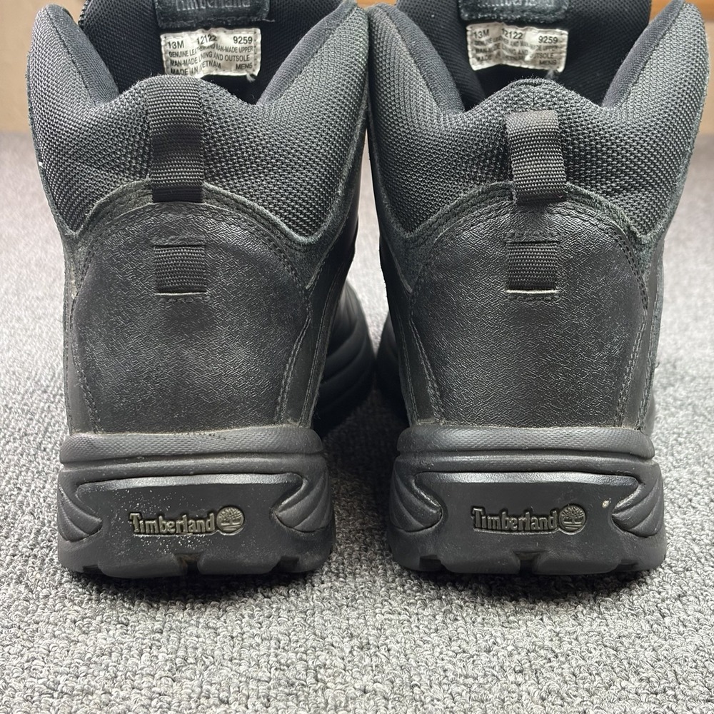 Timberland 12122 Waterproof Hiking Work Boots Black Leather Men's Size 13 M - Picture 4 of 8